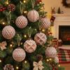 12PCS Brown Xmas Hanging Ball 8cm Christmas Spheres Pendant  Merry Christmas Decoration