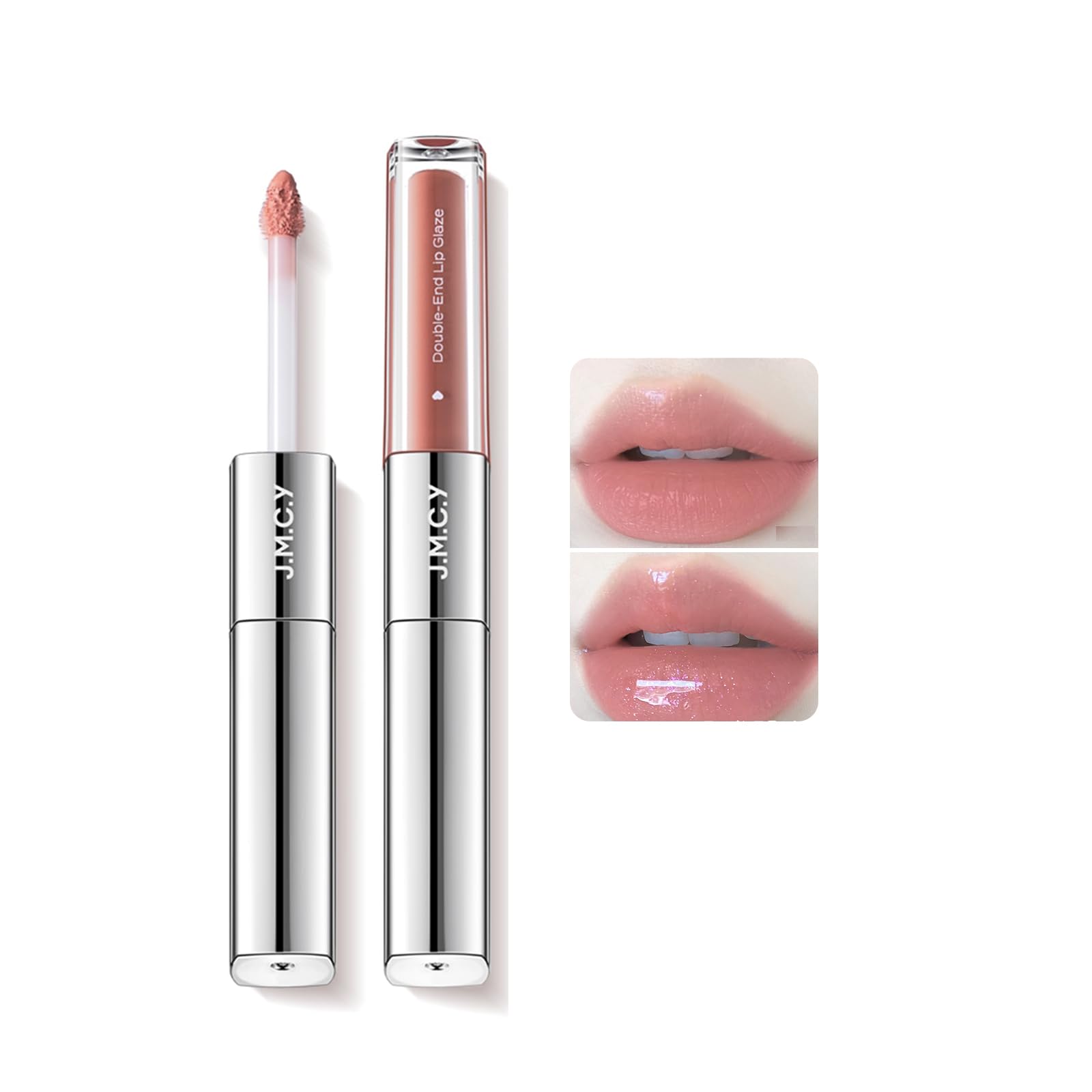 

JMCY Lip 2-in-1 Lip Gloss Matte Lip Popular Long-lasting Lip Tint Double Ended Lip Mask NR07