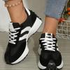 Women's Platform Retro Running Shoes Lace Up Athletic Sneakers Thick Sole Casual Sports Footwear Lightweight Comfortable Design