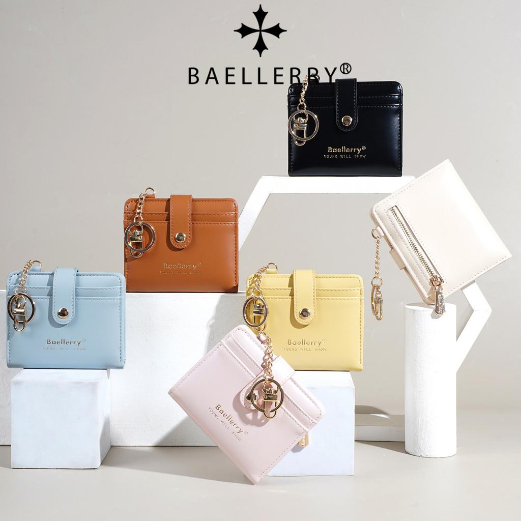 Womens Pu Leather Wallet With Integrated Card Holder And Keyring Stylish Coin Purse