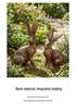 Aged Antique Bronze Long-Eared Rabbit Ornament for Garden and Photos