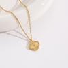 Elegant 18K Plated Titanium Steel Cross Necklace for Women - Light Luxury Clavicle Chain That Resists Fading