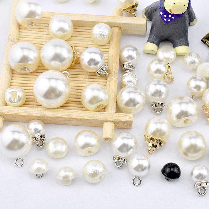 Περλέ στρογγυλά κουμπιά για γυναικεία πουλόβερ, πουκάμισα σιφόν και διακοσμητικά ρούχα