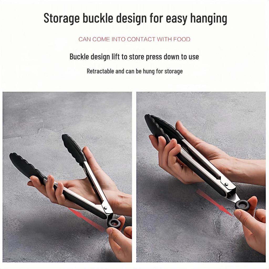 Korean BBQ Stainless Steel Tongs for Grilling