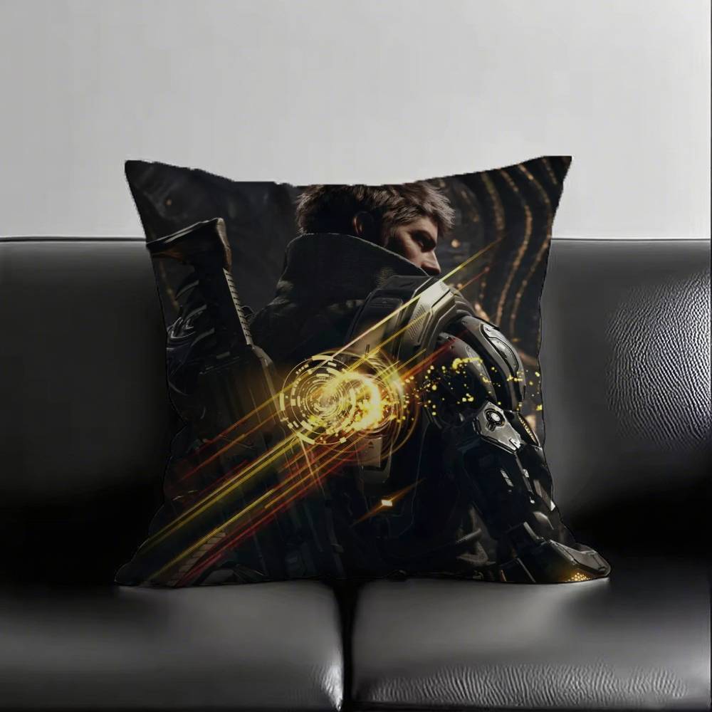 1pc The First Descendant Game Pillow Case Fashion Square Pillowcase Bedroom Sofa Room Ins Decoration Leisure