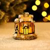 Jul Resin Lysende Lite Hus Borddekorasjon Julegave Dukkedekorasjon