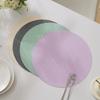 PVC Simple Wind Woven Leather Placemat Home Hotel Western Food Mat Anti-oil and Anti-fouling Mat Heat Insulation Mat Anti-scalding Mat