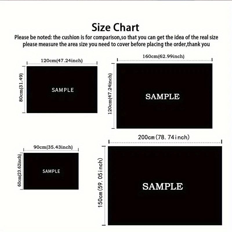 1pc Stitch Pattern Area Rug Soft Flannel Floor Mat for Living Room,Office,Bedroom and Carpet,Sofa Coffee Table Floor Mat