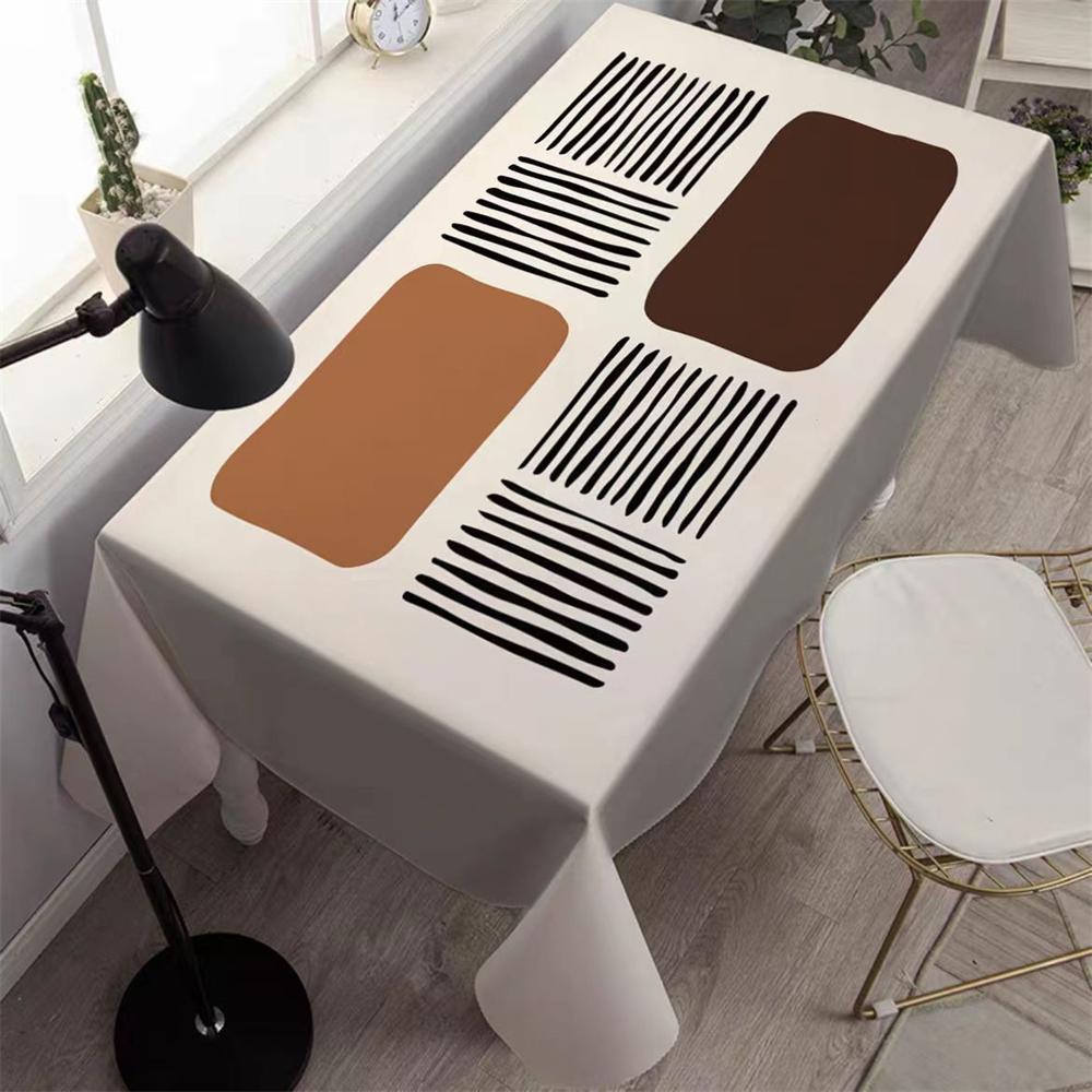 Jednoduchý voděodolný ubrus v severském stylu Obdélníkový potah na stůl Jídelní Podložka na konferenční stolek do kuchyně Obývacího pokoje Nappe Tapete