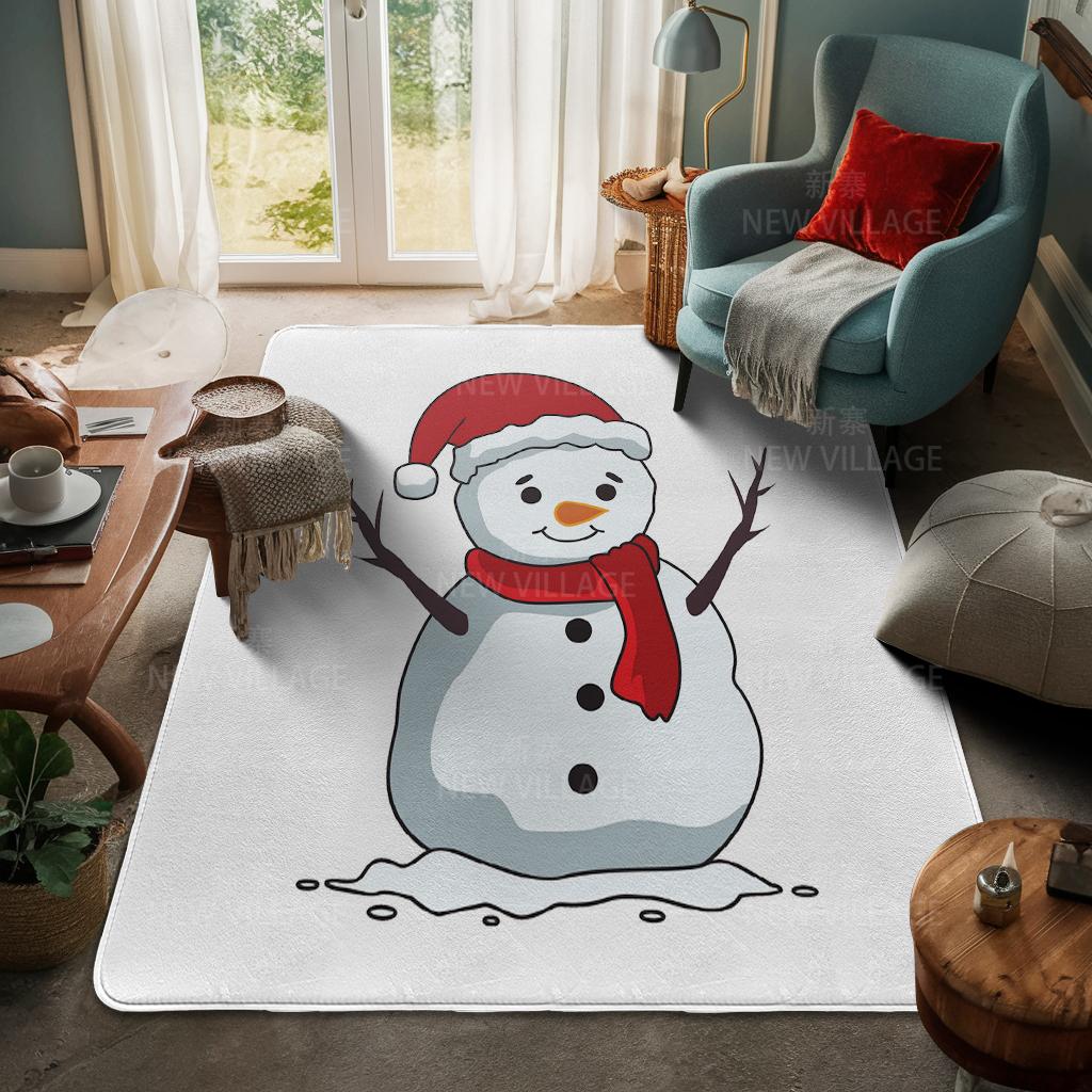 House Entrance Carpet Home Door Mat Living Room Bath Foot Bathroom Non-slip Water Absorption Rugs Bath Merry Christmas Winter