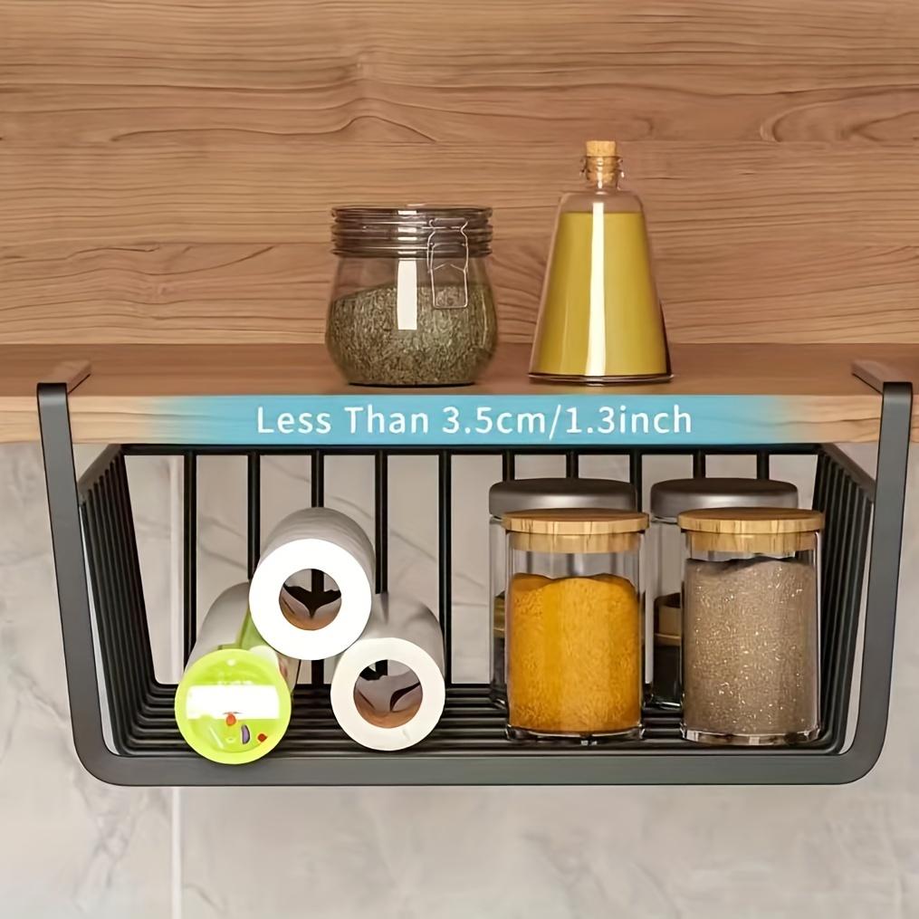 

1 шт. Очень большой современный органайзер для хранения - Подвесная корзина без инструментов с многоярусными полками для кухни, ванной комнаты, общежития и офиса чёрный