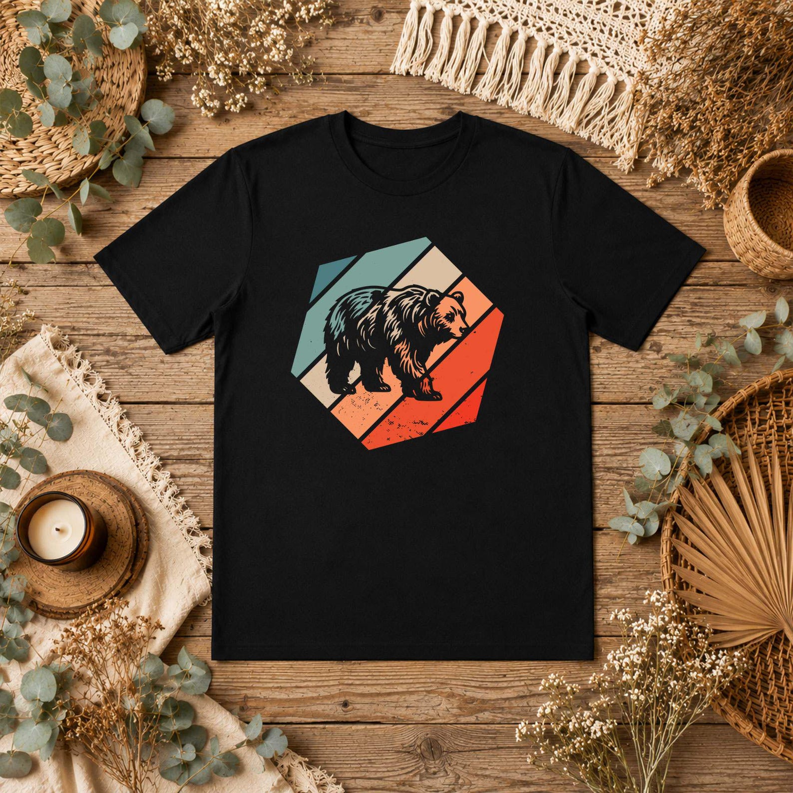 Bear Vintage T-Shirt Bear Birthday Gift for Dad - Premium T-Shirt 3XL