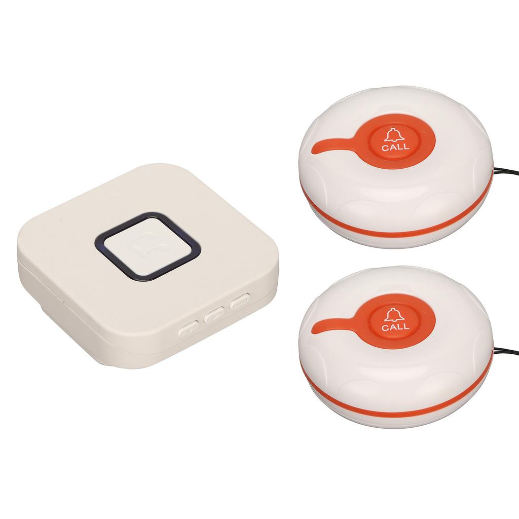 Elderly Monitoring Call Button 4 Gear Volume Adjustment Wireless ABS Caregiver Pager 100‑240V US