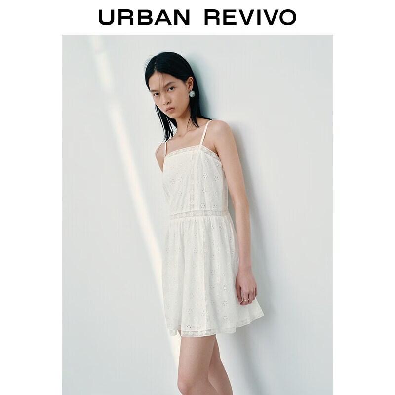 UR2026 Women's Cotton Cut-out Tie-Waist Dress