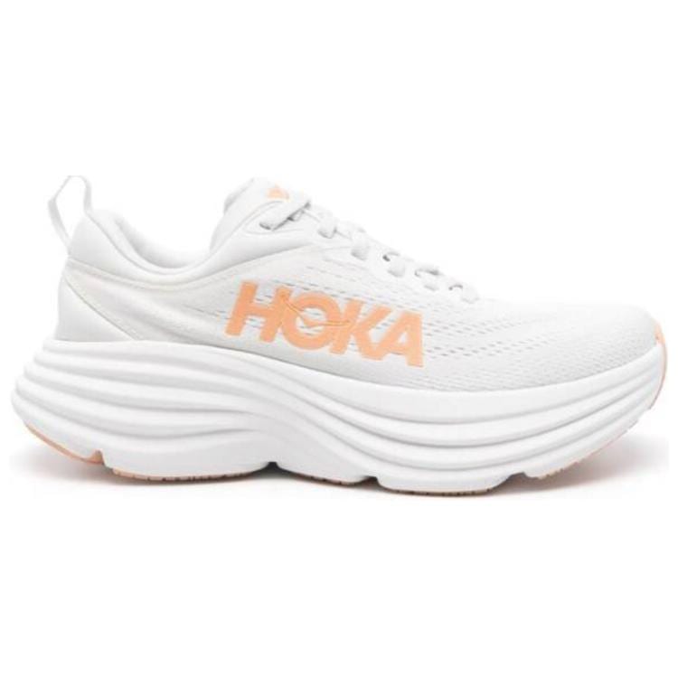 HOKA One One Bondi 8 White Cantaloupe Women's 1127952-WLP
