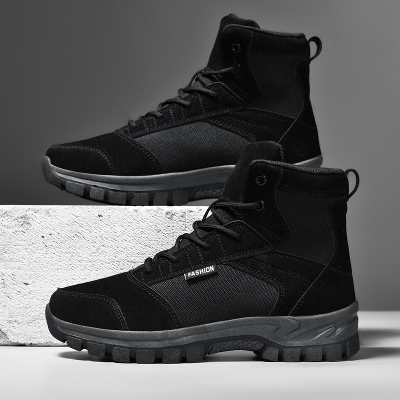 Hiking Shoes for Men New High Top Desert Anti Slip Wear-resistant Unisex Outdoor Leisure Camping Trekking Shoes