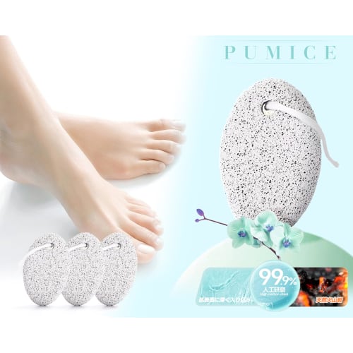 Natural Pumice Stone for Feet, Exfoliating Heels, Foot Care Tool, Hanging Natural Pumice Stone with Strap, Set of 3, Foot Massage, Exfoliating, Foot P