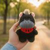 Stuffed Horse Stuffed Toy Keychain Black Simulation Horse Toy Keychain  Children Toy