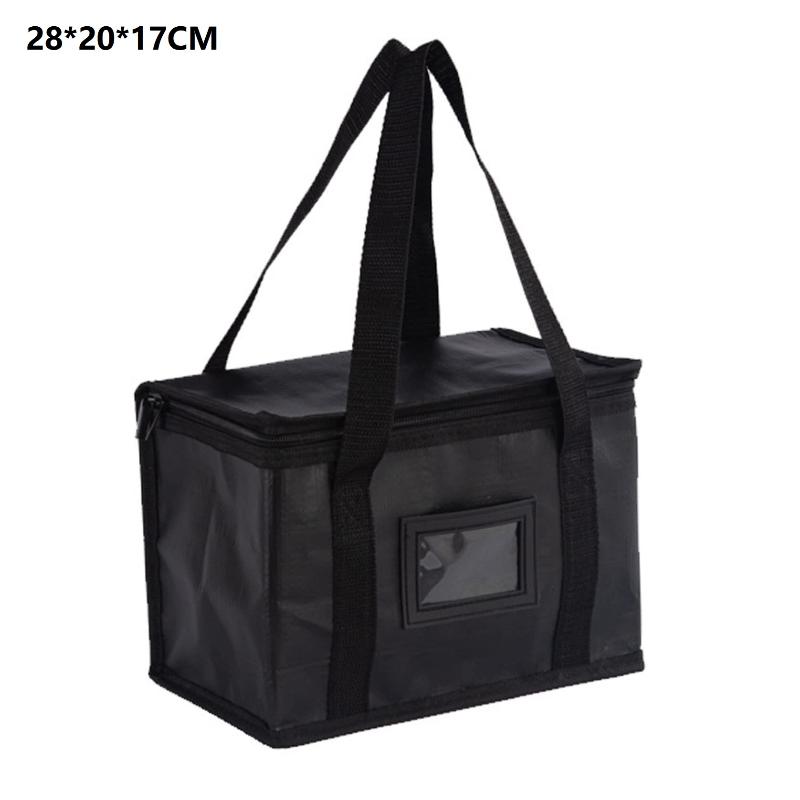Large Insulated Thermal Tote Bag Zipper Cooler Storage Tote Bag For Food Delivery Camping Foil Lined Multi-Size