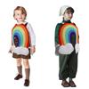 Rainbow Costume Cosplay Cartoon Clothes Kids Halloween Party Performance Stage