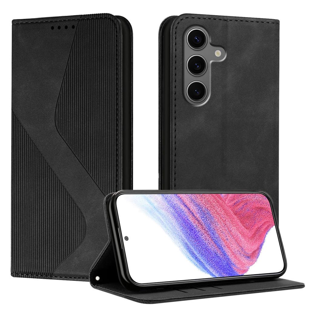 Magnetic Leather Wallet Flip Case for Samsung Galaxy S25 S24 S23 S22 S21 S20 Ultra Plus FE Cover with Card Slots | SLINE Design