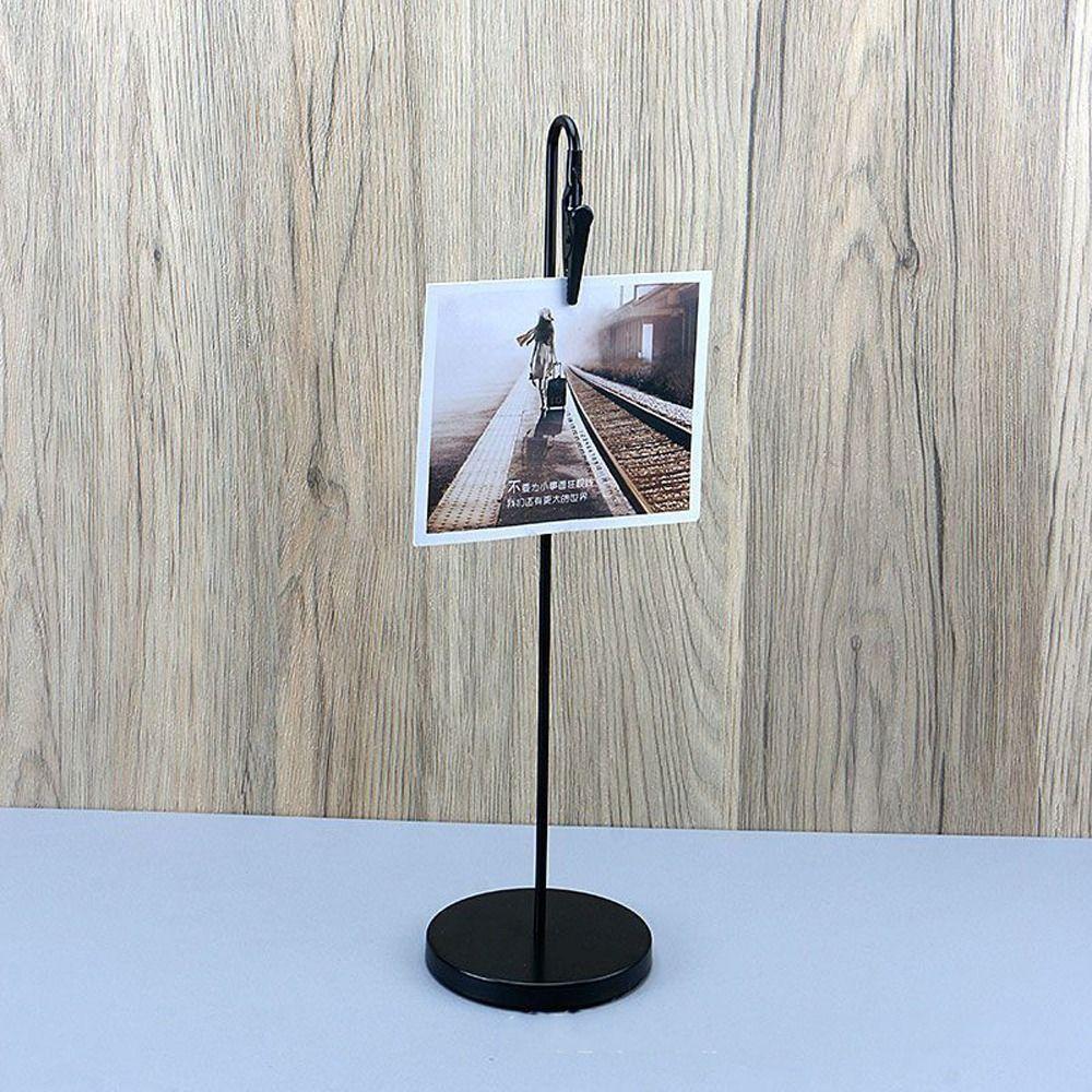 Non-Slip Base Metal Place Card Holder Black Clamps Place Card Stands Memo Stand Wedding Decoration
