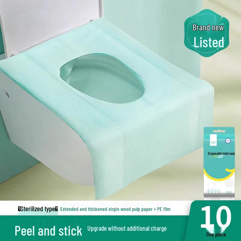 Portable Disposable Toilet Seat Covers - Adhesive, Dirt-Proof, No-Adhesive Cushion, Travel-Friendly