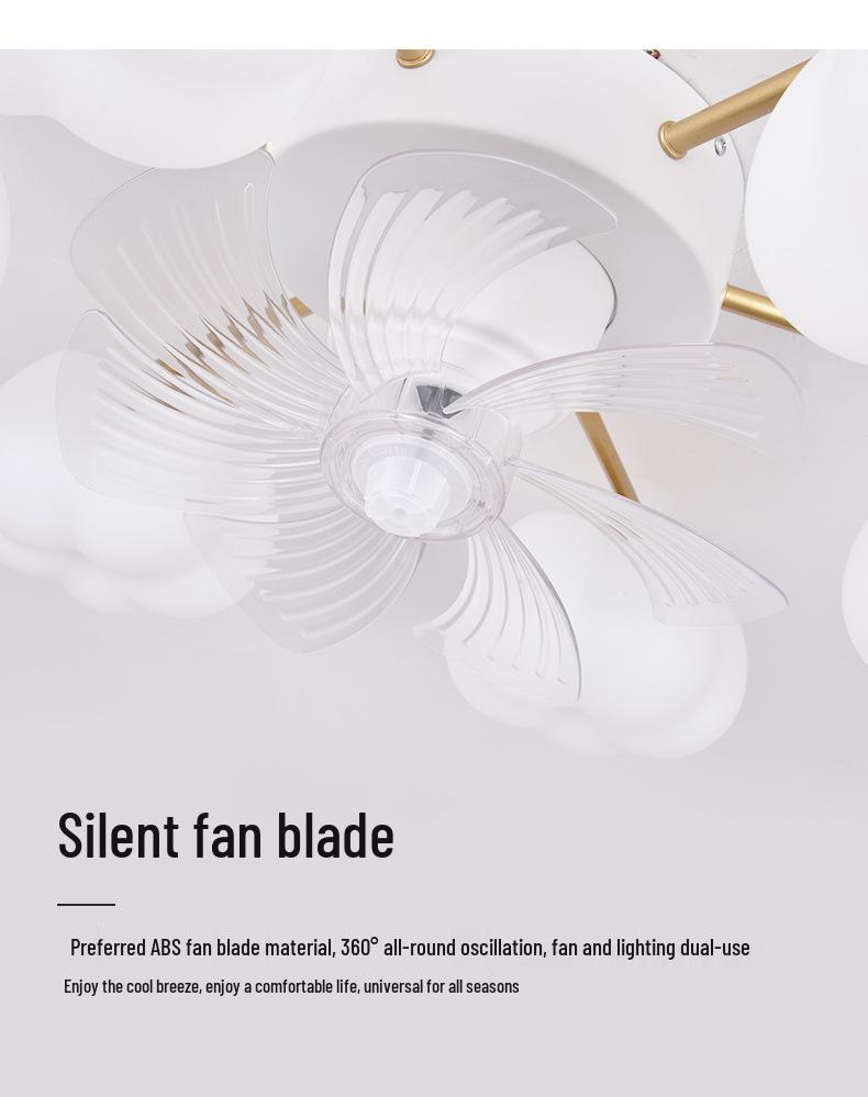 2025 Modern Minimalist Head-Shaking Fan Light for Living Room