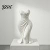 Artistic Human Body Vase Elegant Dress Shaped 3D Printed Vase Modern Minimalist Sculpture for Pleated Skirt Sculptural Home Decor Dressing