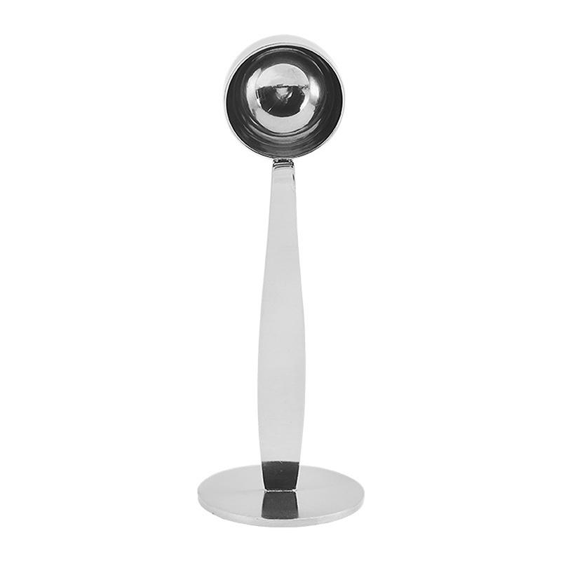 15 ml Roestvrijstalen Standaard Tamper Lepel 2 in 1 Koffieschepje Draagbaar Koffiepoeder Maatschepje Keuken Kruidenlepel Gereedschap