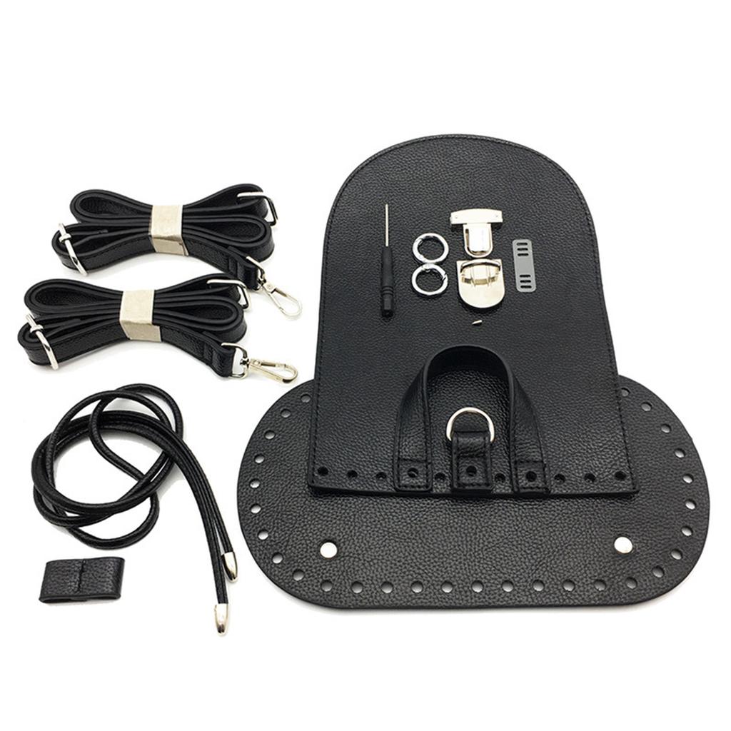 PU Leather Backpack Making Kits Handmade Bag Knitting Crochet Set with Bag Straps Bag Accessories for Bag Making