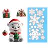 Static Cling Decals Christmas Window Clings, Reusable with Santa Snowman Snow Removable House Designs, Double Sided Glass Stickers for Holiday