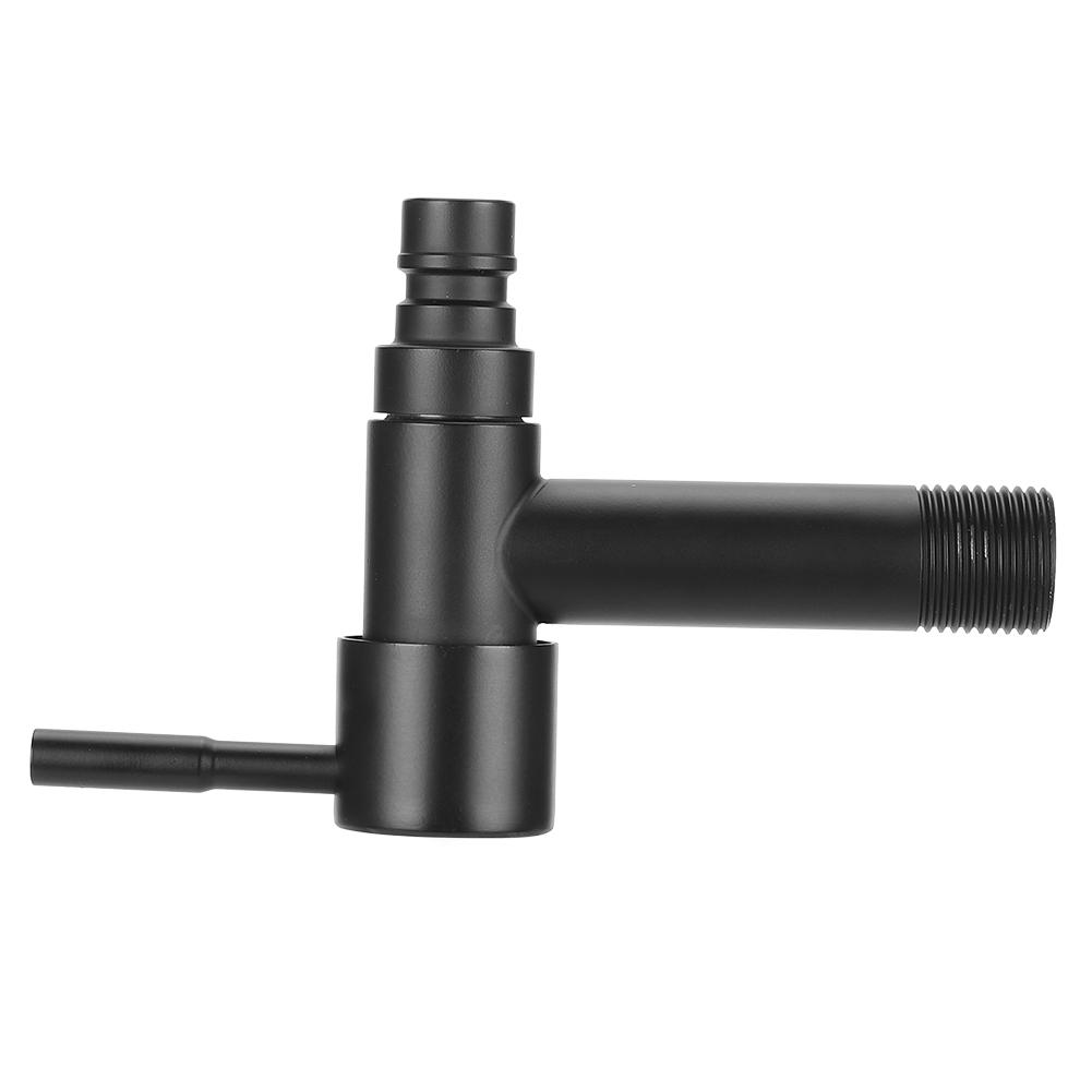 G1/2in Black Stainless Steel Washing Machine Faucet Single Cold Sink Faucet Water TapBlack Short