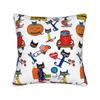 Petes  the Cat  Square Pillow Cases Cartoon  Cushion Cover Novelty Zippered Decorative Pillowcase for Bed X