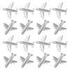 30pcs Silver Airplane Pushpins Metal Thumb Tacks For Board Cork Board Pins Office Binding Supplies Map Markers Creative
