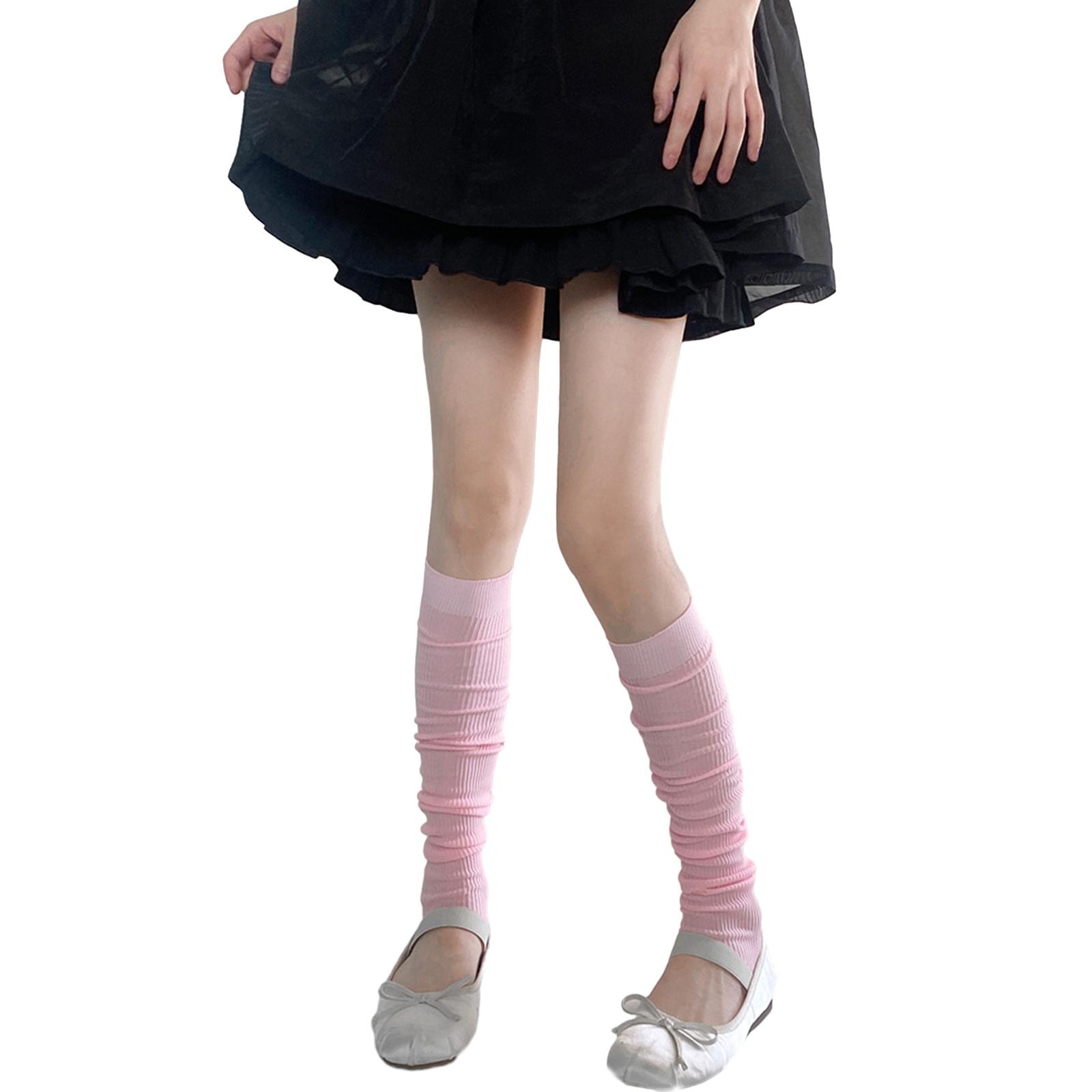 Footless Over Knee High Socks Women Stirrup Leg Warmers Loose Socks Calf Socks
