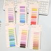 1 Pack of 200 Sheets, Semi-circular Gradient Color PET Sticky Notes, Transparent Index Tabs for Note-taking, Adhesive Memo Pads