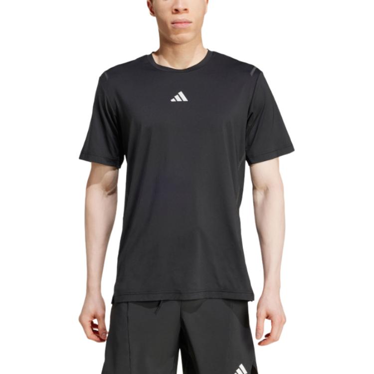 Adidas T Shirts Men's Black Crew Neck Moderate JD0196