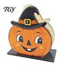 Decorative Wood Towel Rack Halloween Wooden Napkin Holder, Cute Ghost Black Cat Vertical Paper Organizer for Kitchen Stand, Table Tissue Festive Party