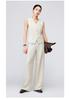 Narrow linen wide leg pants for women, loose and slimming, casual floor length pants for women, straight leg pants