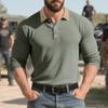 Men Long Sleeve Polo Shirt Casual Style Autumn