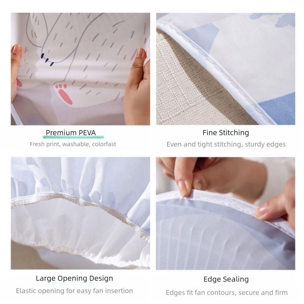 PEVA Floor Fan Cover Waterproof Fan Protective Cover Reuseable Electric Fan Dustproof Cover