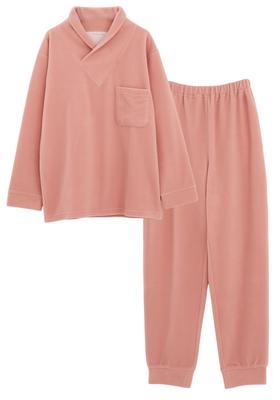 SUIMIN CARE Pijamale Unisex din Fleece cu Căptușeală din Bumbac pentru Femei și Bărbați, cu Mânecă Lungă, Culoare Uni, Iarnă, Mărimi XS, S, M, L, LL (S, Roz)