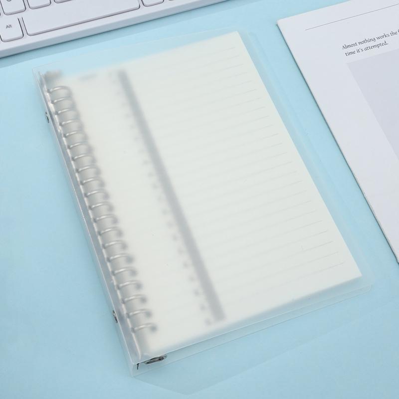 A5 Caderno Branco para Artesanato Folhas Soltas Espiral Pautado Ponto Grade Papel Interno Papelaria Premium