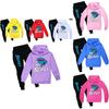 Conjunto de Sudadera con Capucha y Pantalones Jogger de Algodón de Dibujos Animados para Niños, para Jugar Activamente y Uso Casual