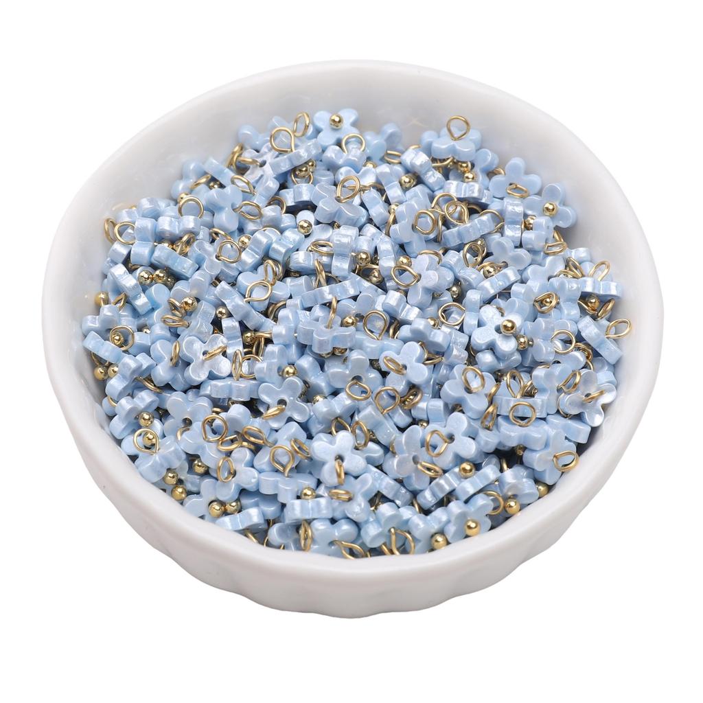 Resin Charms Imitation Pearl Preserving Mini Flower Pendant For Jewelry Making Accessories