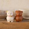Christmas Decorations Bear Cub Handcrafted wood carving Home decorations desk accessories room decor Handmade Ornaments wooden