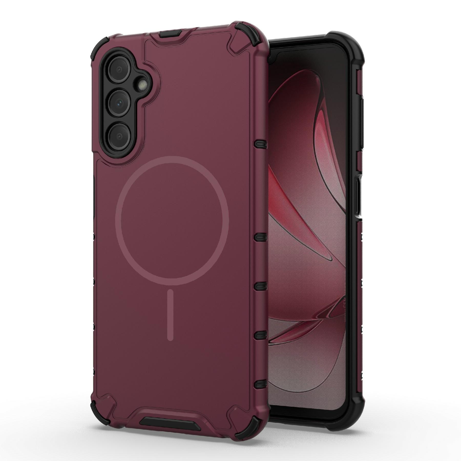 

Для Samsung Galaxy A14 5G/4G Магнітний чохол Розсіювання тепла Ударостійкий TPU+PC Задня кришка телефону Purple