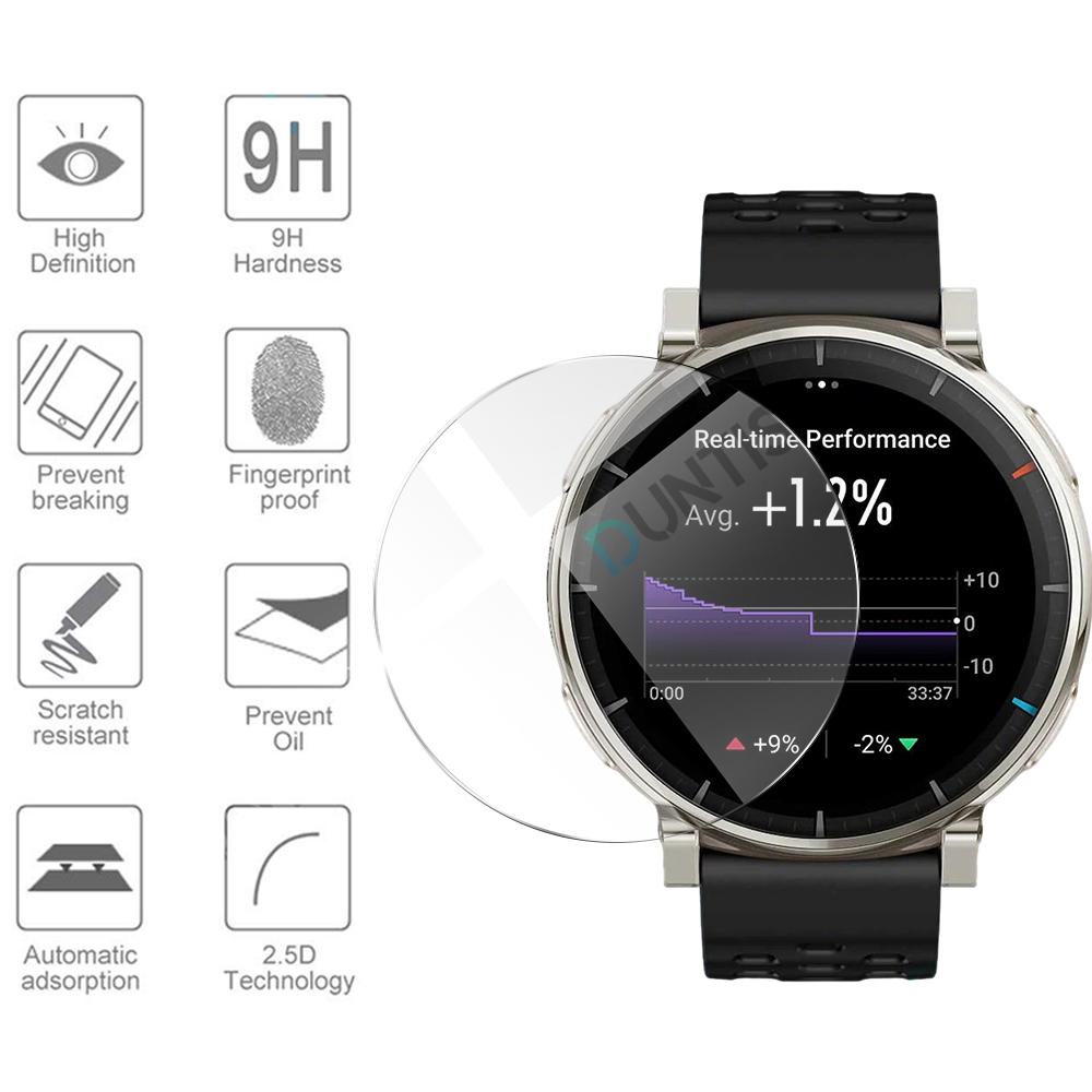 Protezione Schermo in Vetro Temperato per Amazfit Active 3 Pellicola Protettiva in Vetro Premium Protezione Schermo per Accessori Amazfit