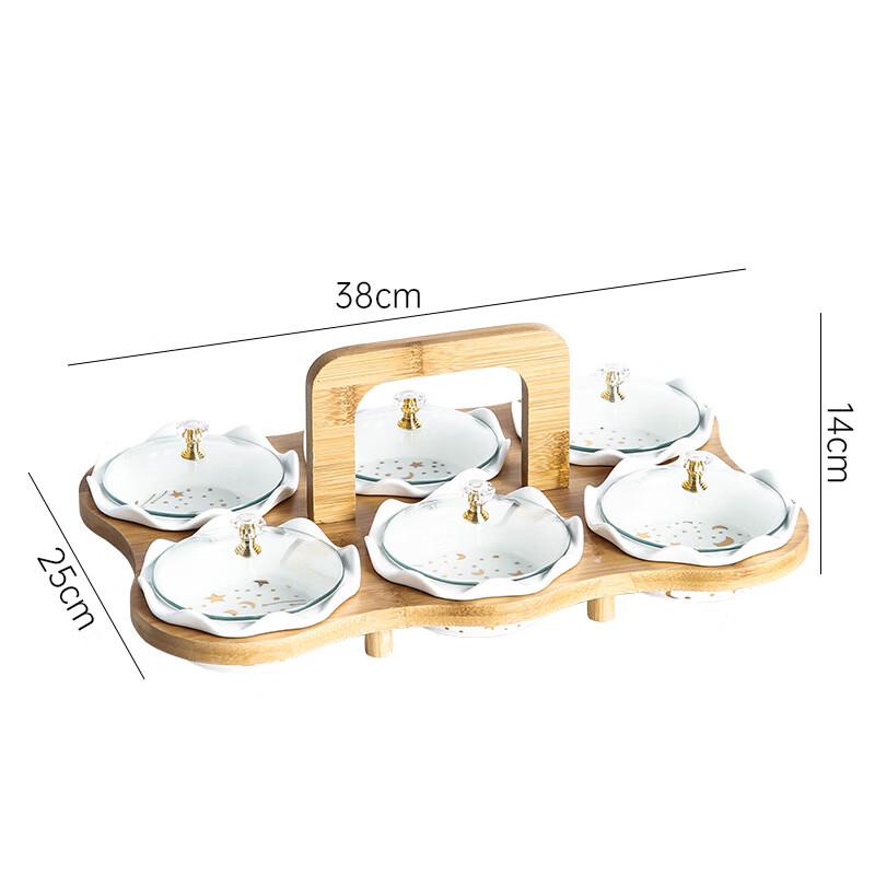 Star Moon Lotus Ceramic Serving Set